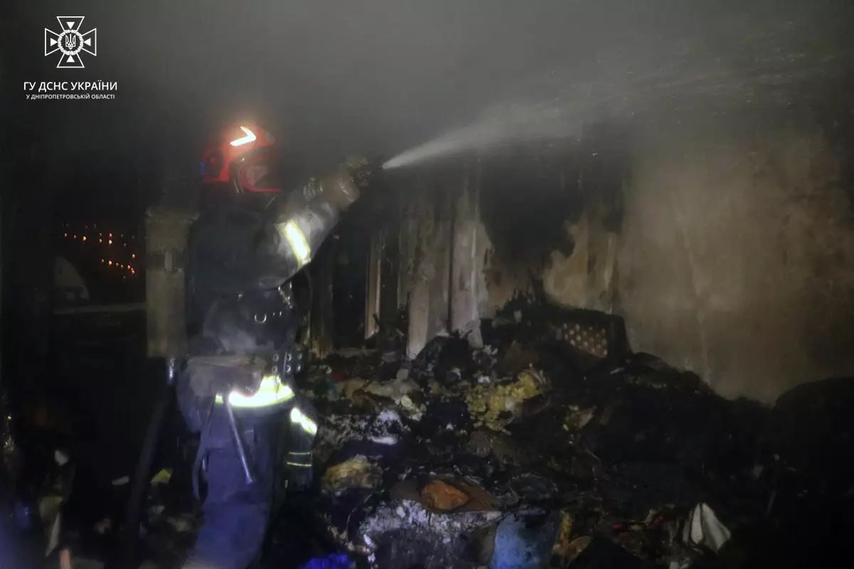 Во время пожара погиб мужчина – || фото: dp.dsns.gov.ua