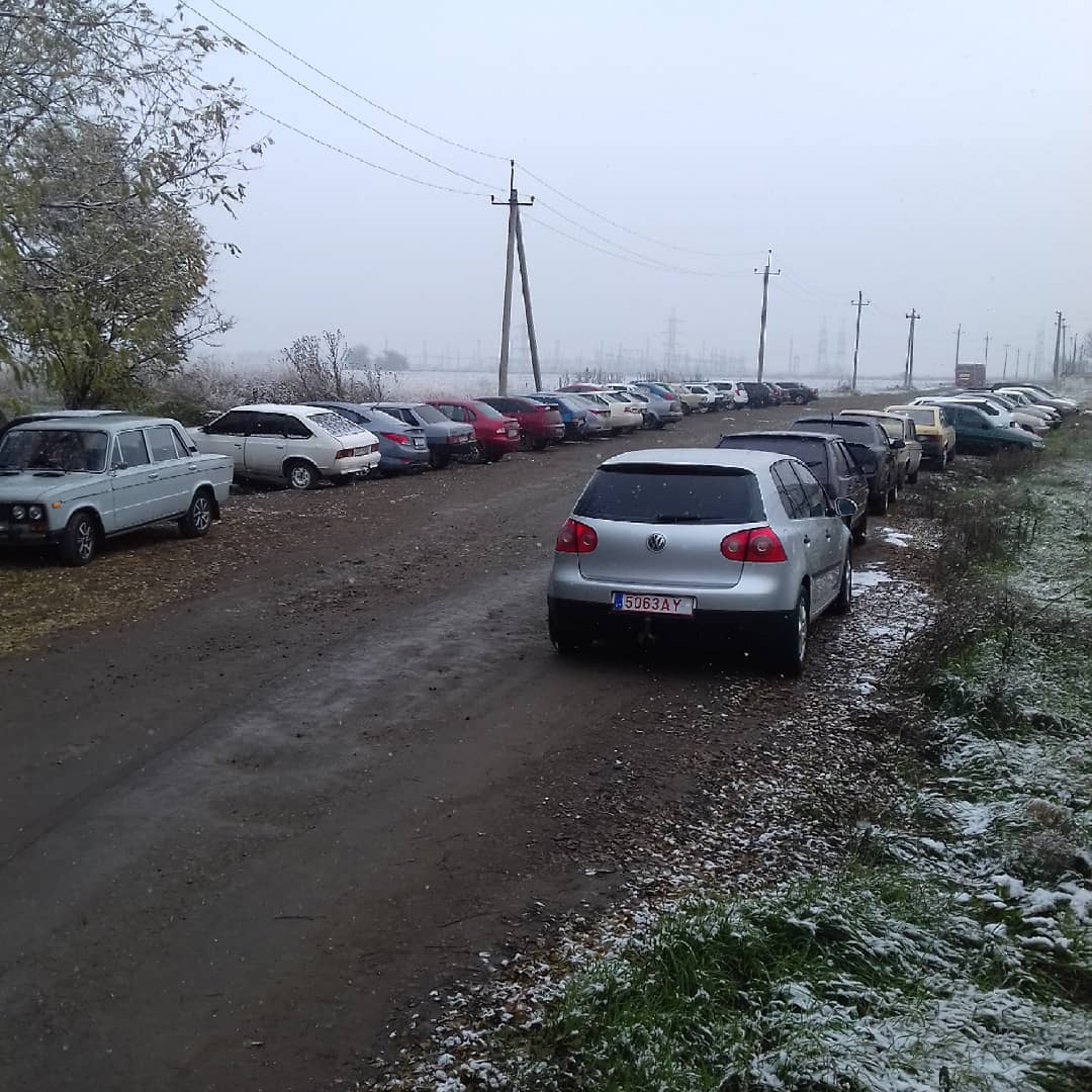 Первый снег в Никополе / фото: sergii925