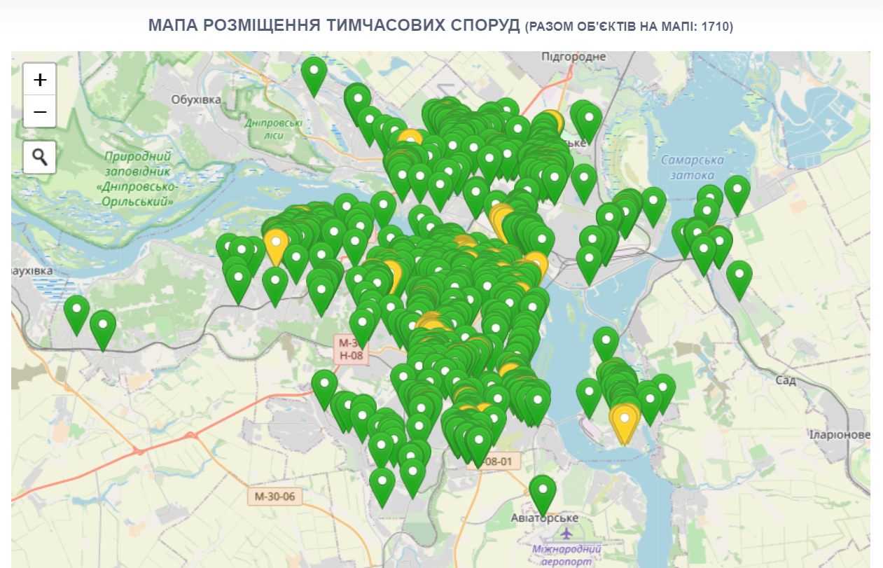 В Днепре создали карту МАФов - || фото: dniprorada.gov.ua