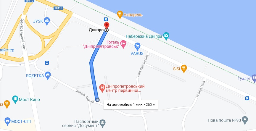 От улицы Ломаной до Набережной / фото: google.com