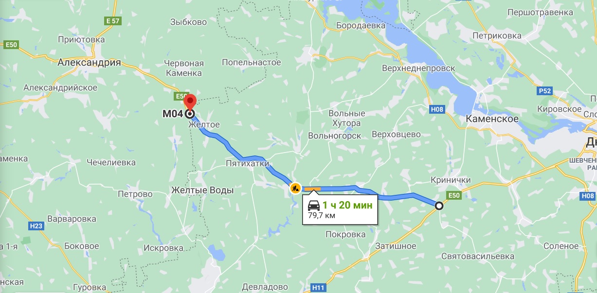 Участок трассы - фото: google.com.ua