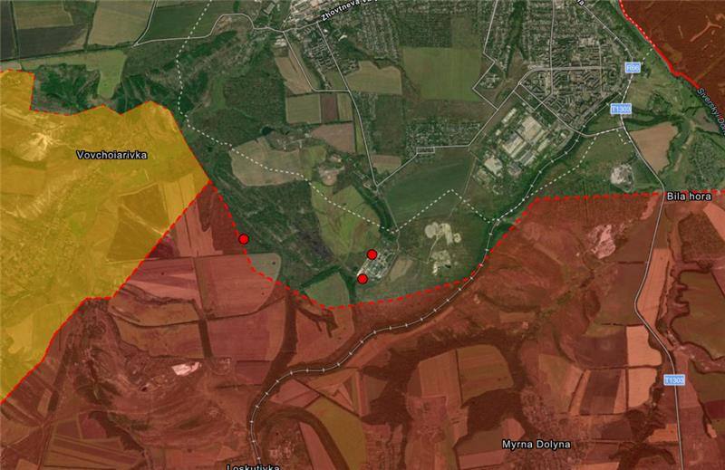 Карта бойових дій в Україні 26 червня