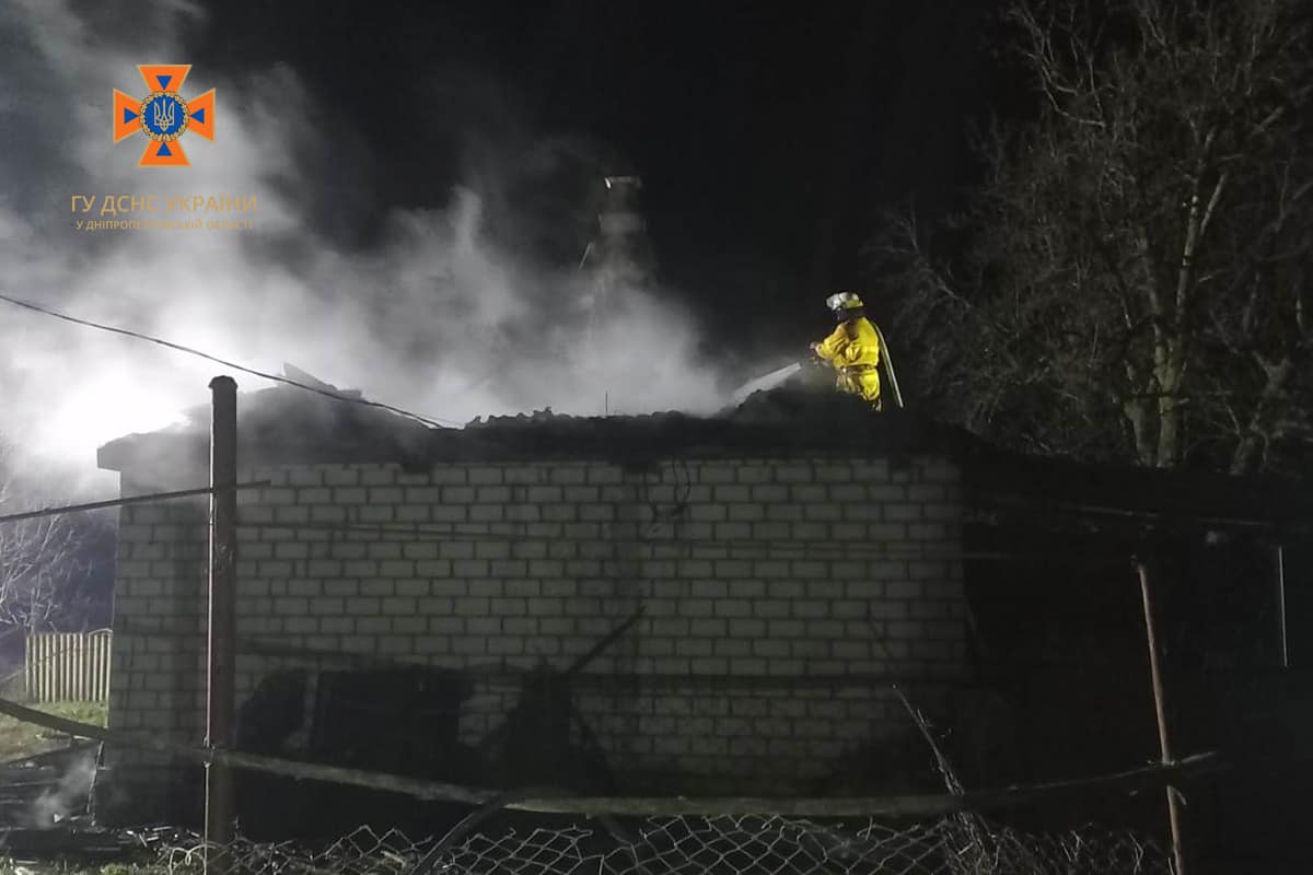 На Днепропетровщине за ночь произошло четыре пожара