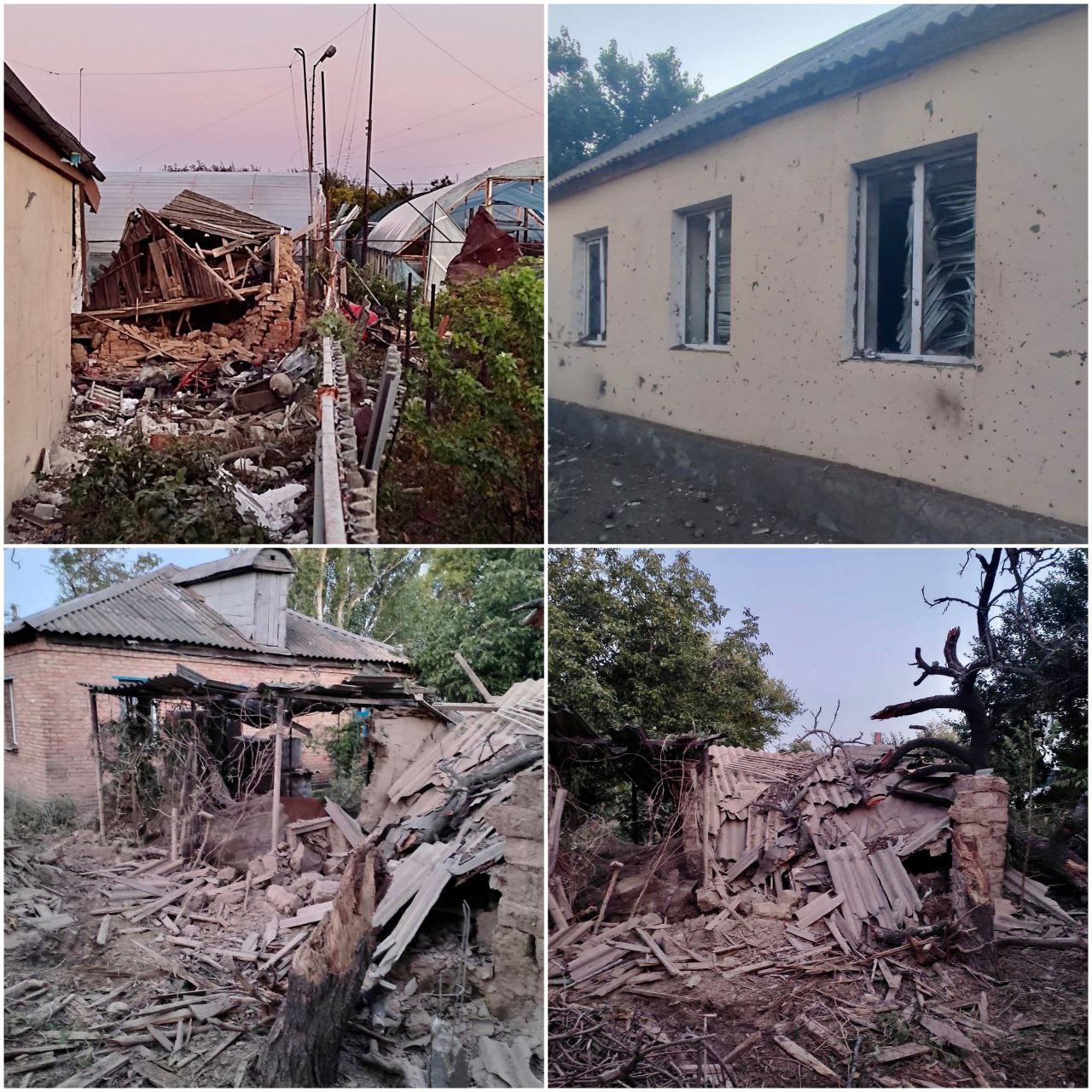 В результате обстрела повреждены дома