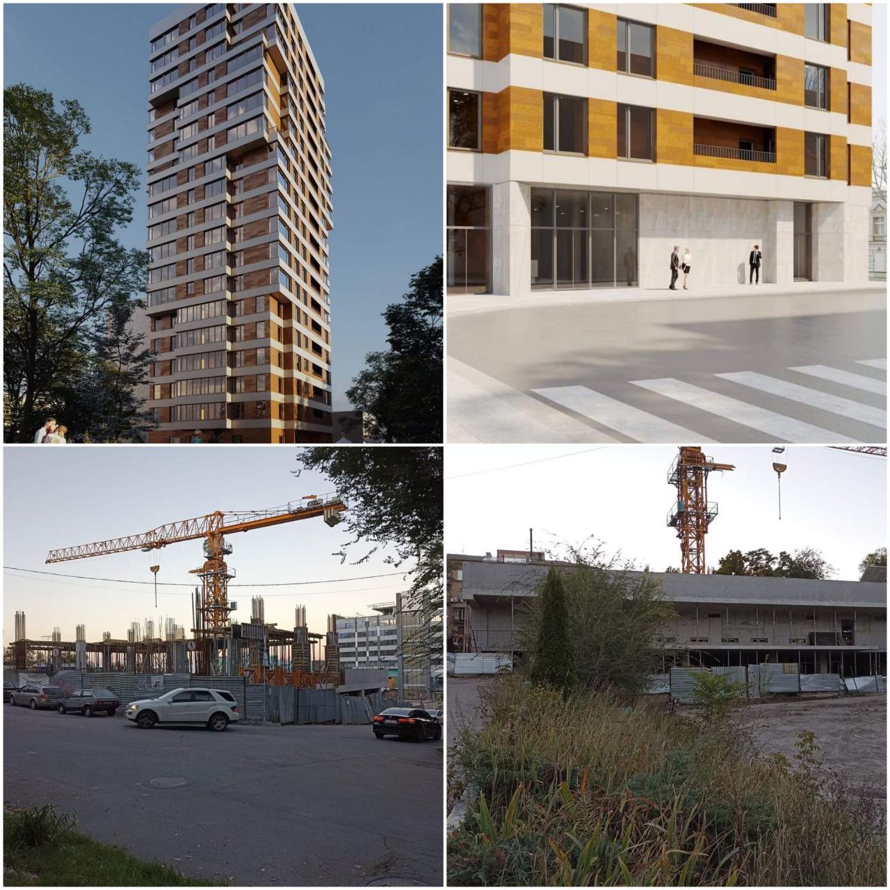 Процесс строительства ЖК Aurora Tower - фото: facebook.com/BuilDnepr