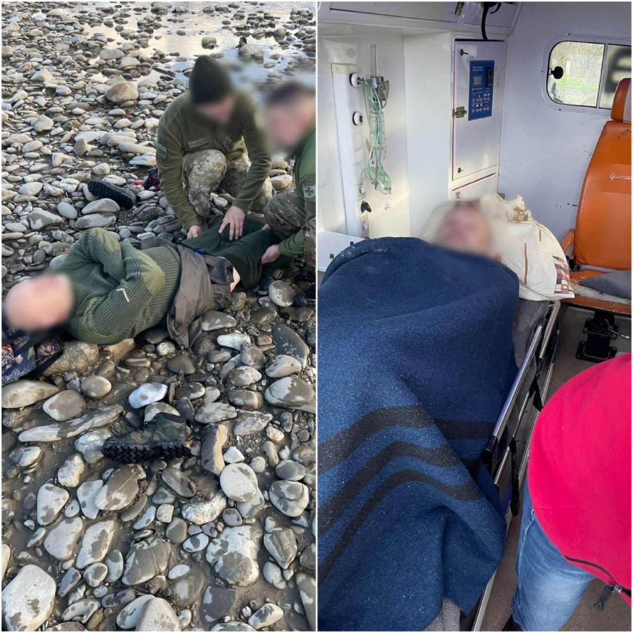 Пограничники спасли двух жителей Днепропетровщины - фото: facebook.com/zahidnuy.kordon