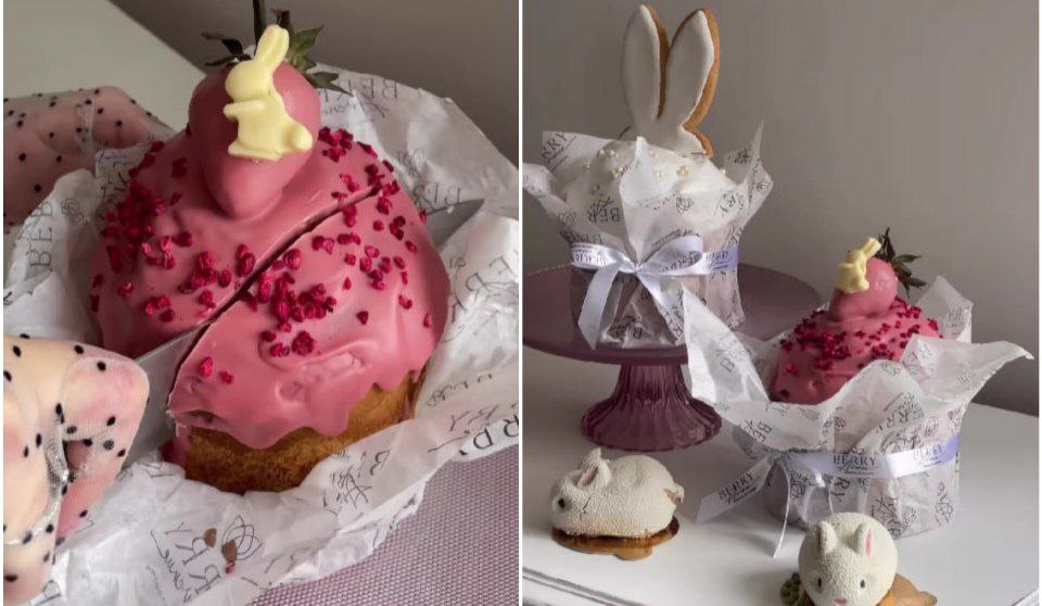 Клубничная и шоколадная куличи из Berry аvenue