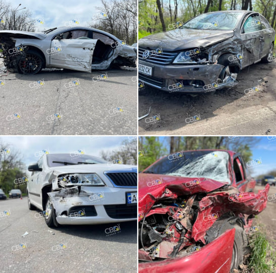 В Кривом Роге столкнулись пять машин