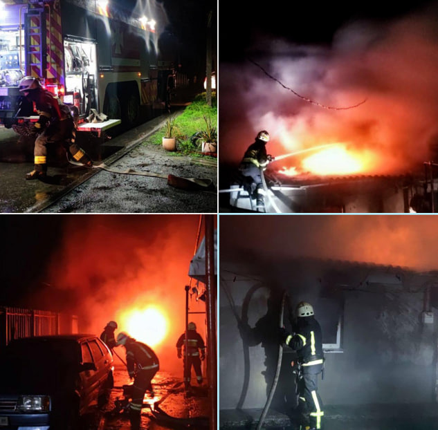 В Днепре горел частный дом - фото: facebook.com/MNSDNE