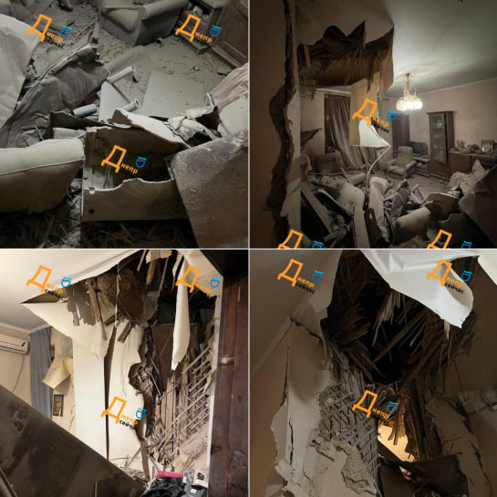 У Дніпрі уламки ракети влучили у будинок