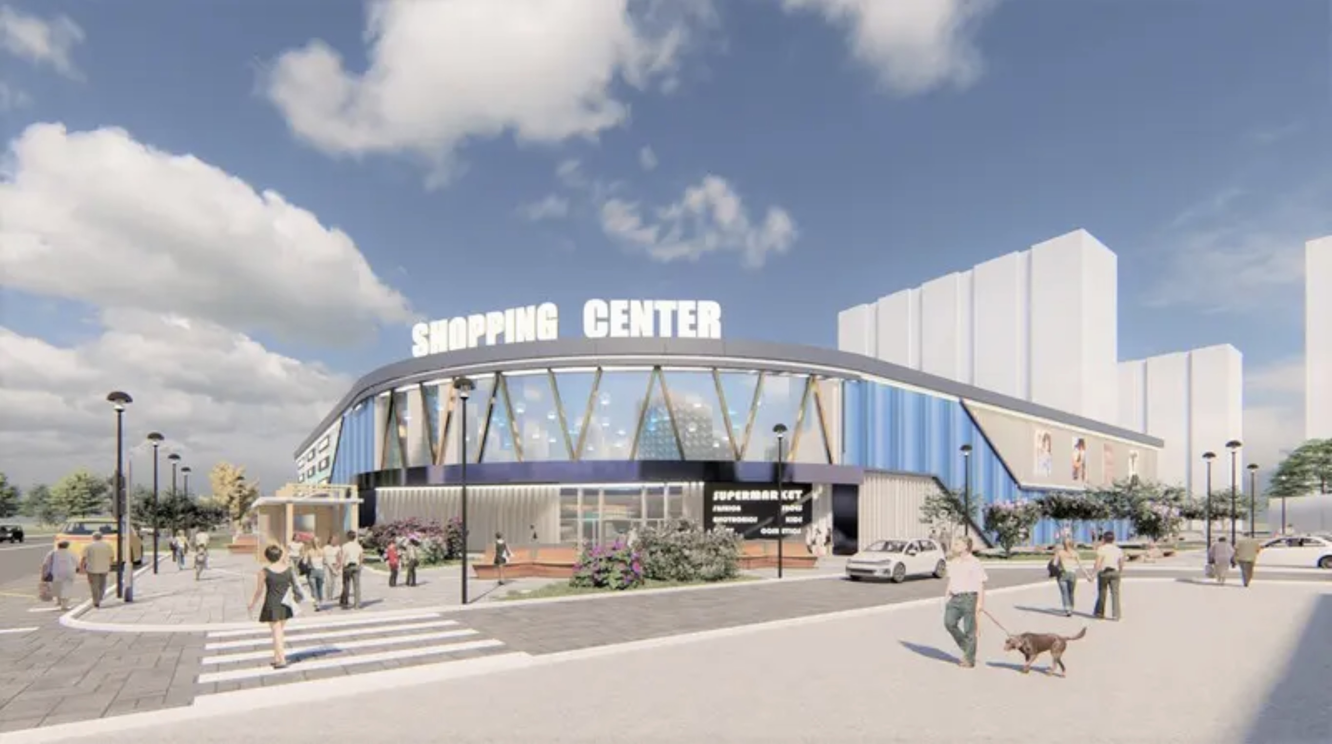 Приблизительный проект нового ТРЦ в Днепре -