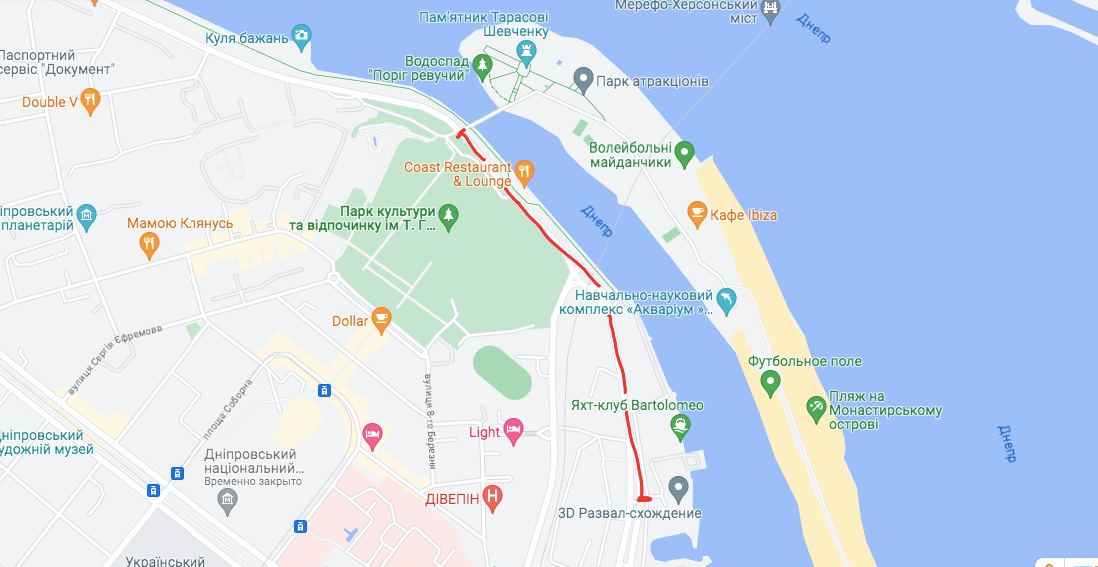 Звуження дороги під час Марафону 2023 -