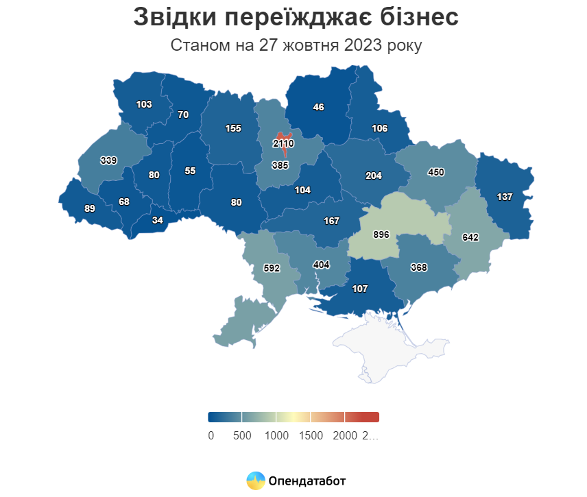 Куда переезжает бизнес в войну: Днепропетровская область среди лидеров рейтинга – || фото: opendatabot.ua