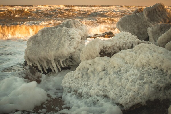 Завораживающее зрелище: как выглядит замершее побережье Бердянска (фото) фото 7